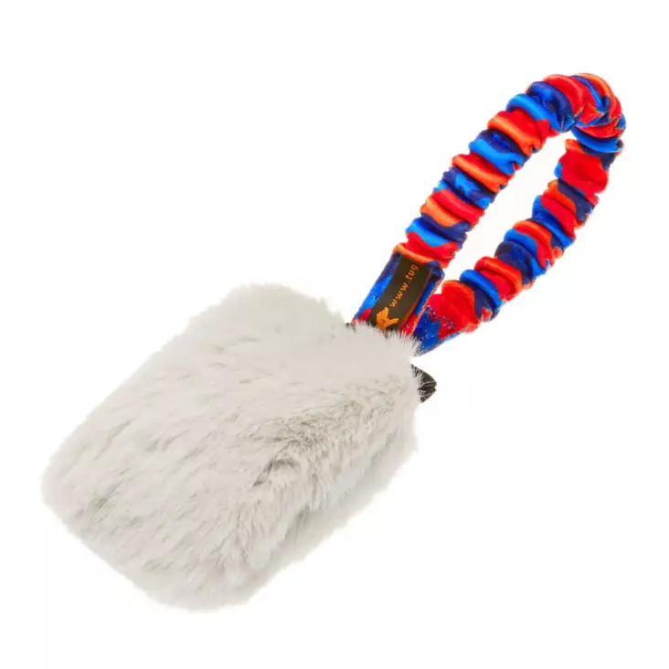 Tug-E-Nuff Syntetska päls Bungee Squeaker hundleksak - Hundträningsleksaker - 5060428316447 - 1