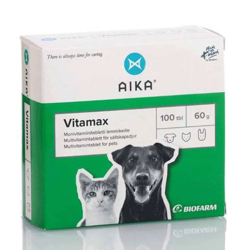 Aika Vitamax Multivitamin Supplement 100 tabs - Dog Supplements - 6416225020428 - 1