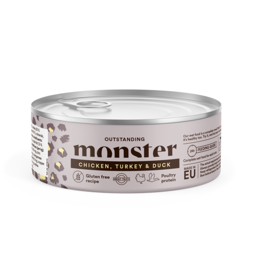 Monster Cat Multi Protein Kyckling 100g katts våtfoder - Våtmat i burk för katt - 7350040124468 - 0