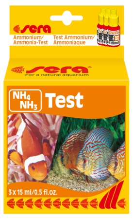 Sera NH4/NH3 Ammonium/Test för Ammonium - Vattenprov för akvarier - 4001942049108 - 1