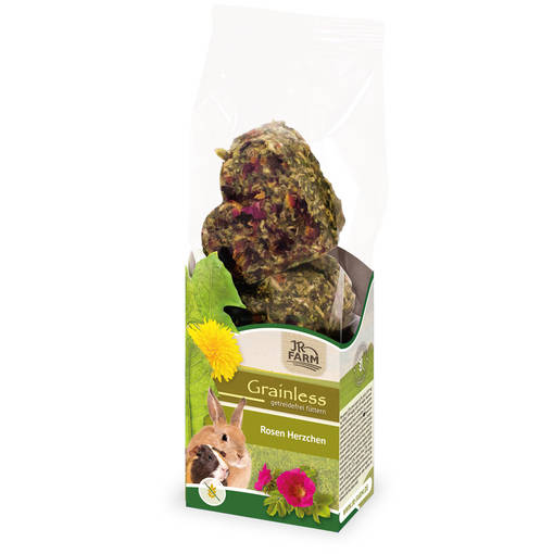 JR Farm Grainless Rose Hearts - Rabbit and Rodent Treats - 4024344147678 - 1