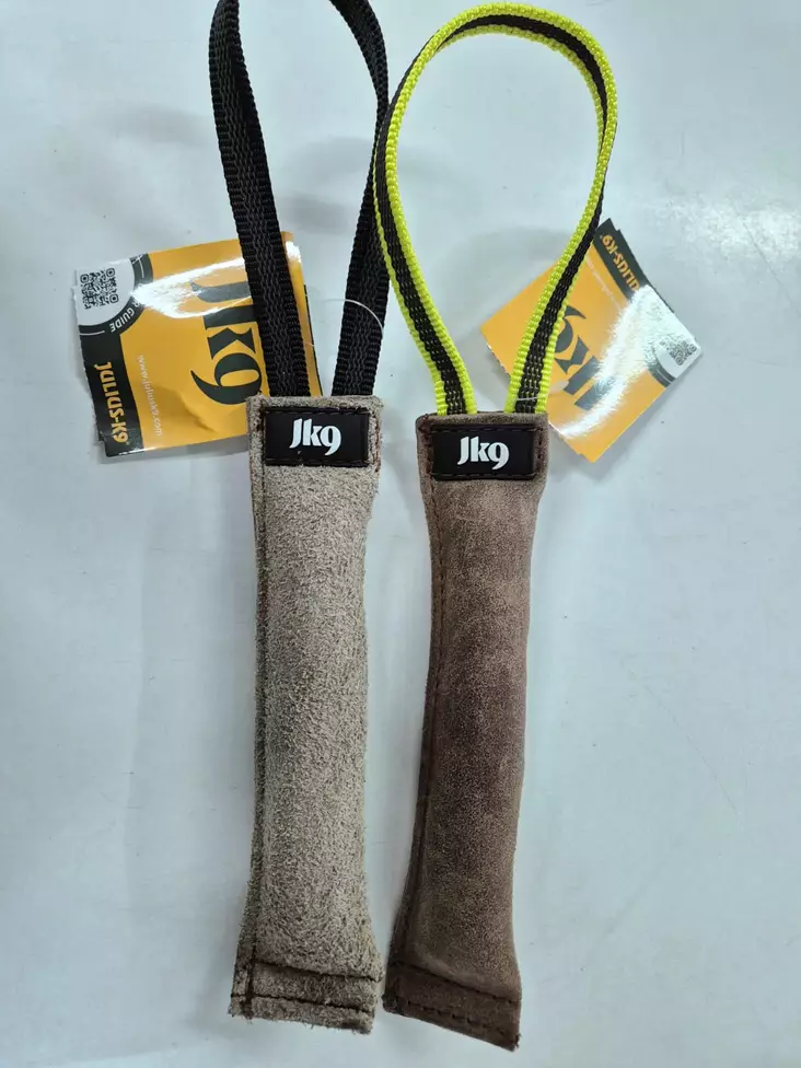 K9 Leather Tug Dummy 20x3cm - Dog Training Toys - 5999053694548 - 1