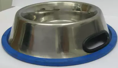 Metallskål med blå kant 0,45 l - Hundens metallskålar - 6430035777808 - 1