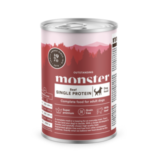 Monster Dog Adult Single Protein Beef Wet Dog Food 400g - Dog Wet Foods - 7350040124369 - 0