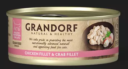 Grandorf C ChickenB Crab Fillet 70g - Våtmat i burk för katt - 5407007850259 - 1