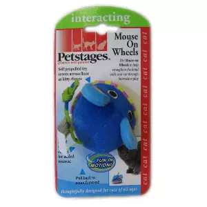 Petstages Mouse on Wheels - Kattens leksmus - 871864003519 - 1