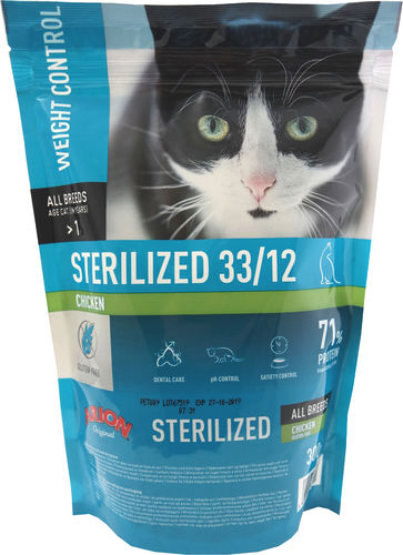 Arion Original Cat Adult Sterilized 33/12 Kyckling kattfoder - Arion torrfoder - 5414970058759 - 1
