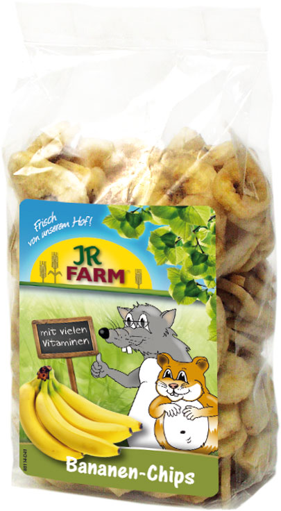 Jr. Farm Bananchips för smådjur 150g - Godisarer för kaniner och smådjur - 4024344016509 - 1