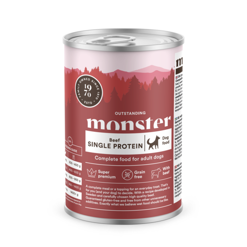 Monster Dog Adult Single Protein Beef Wet Dog Food 400g - Dog Wet Foods - 7350040124369 - 0