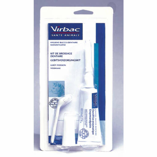 Virbac Toothpaste Kit Toothbrush + Paste for Dogs - Dog Dental Care - 6416225000369 - 1