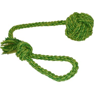 Happy Pet Rope Ball with Handle Nuts for Knots for Dogs - Dog Rope Toys - 701029162549 - 1