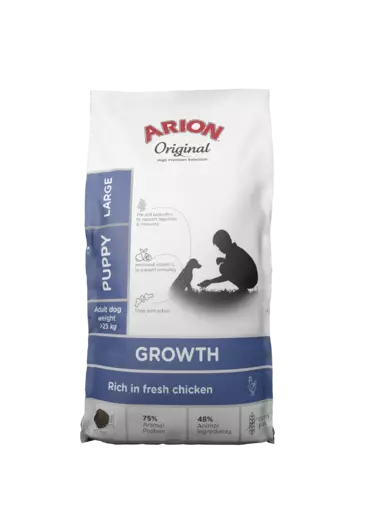 Arion Growth Large Kyckling 12 kg Valp Hundfoder - Arion torrfoder - 5414970060639 - 1