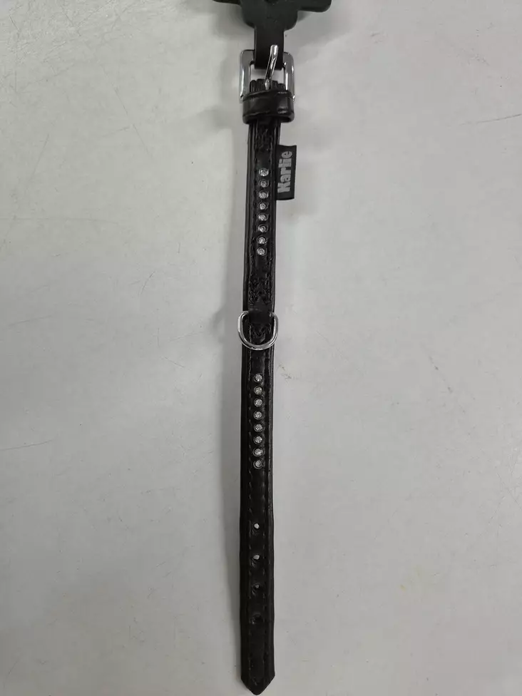 KARLIE Black Leather Collar 21cm x 11mm - Dog Leather Collars - 4016598692769 - 1