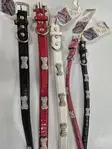 Leather Collar with Bone Decorations - Dog Leather Collars - MIRAGESM - 1
