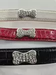 Leather Collar with Bone Decorations - Dog Leather Collars - MIRAGESM - 4