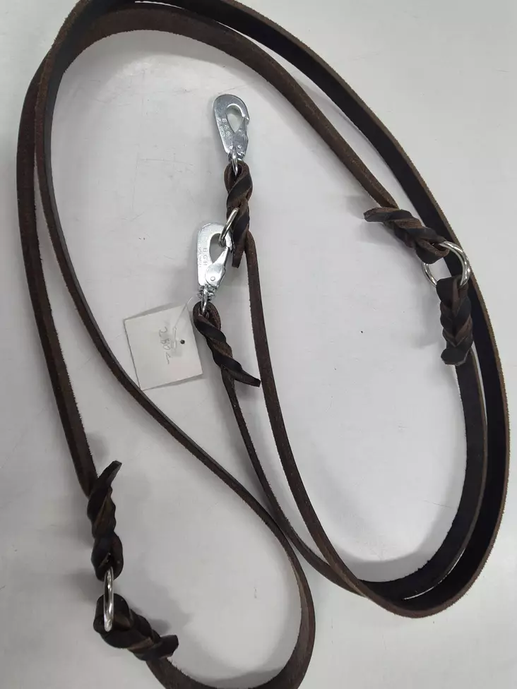 Läder träningskoppel 250 cm brun - Hundkoppel i läder - TALUTIN - 1