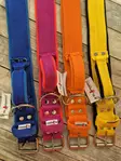 El Perro halsband med handtag och fleecefoder 5 cm - Hundens låsbara tygband - PERRO5PK60O - 2